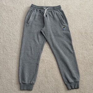 GOAT USA Men's Heather Gray Fleece Joggers with Embroidered Logo